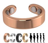 Nihexo Vayro Ring Original Magnetic Wellness Ring, 2025 New Adjustable Open Stainless Steel Rings for Anxiety Reduction, Improve Blood Circulation, Energy Balance (Rose)