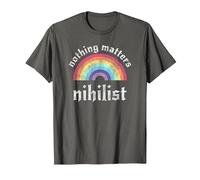Nihilistic Nihilist Communism Nihilist Nothing Matters T-Shirt, Men, Asphalt Grey, Small