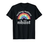 Nihilistic Nihilist Communism Nihilist Nothing Matters T-Shirt, Men, Black, 6X-Large