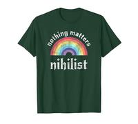 Nihilistic Nihilist Communism Nihilist Nothing Matters T-Shirt, Men, Dark Green, Small