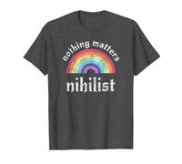 Nihilistic Nihilist Communism Nihilist Nothing Matters T-Shirt, Men, Dark Heather Grey, Small