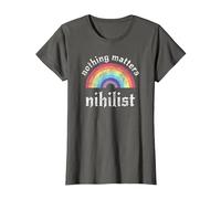 Nihilistic Nihilist Communism Nihilist Nothing Matters T-Shirt, Women, Asphalt Grey, XX-Large
