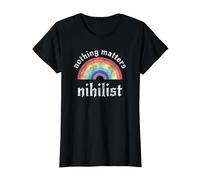 Nihilistic Nihilist Communism Nihilist Nothing Matters T-Shirt, Women, Black, X-Large