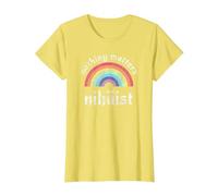 Nihilistic Nihilist Communism Nihilist Nothing Matters T-Shirt, Women, Lemon Yellow, Medium