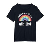 Nihilistic Nihilist Communism Nihilist Nothing Matters T-Shirt, Women's Plus, Black, 5X