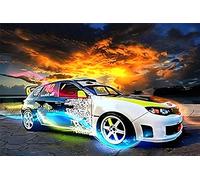 NIHO-JIUMA 5D Rally Car Diamond Painting Kit, DIY Full Drill Diamond Art for Adults, Home Decor (16x20inch/40x50cm)