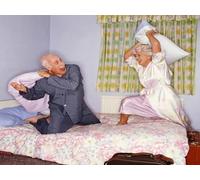 NIHO-JIUMA Sweet Old Couple Diamond Painting Kits, Full Drill Diamond Art Kits Canvas Painting Gift for Adults, 30X40cm/12x16 Inches