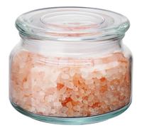 NiHome 280ml Glass Salt Cellar with Airtight Sealing Lid, Wide Mouth Spice Jar for Salt, Sugar, Coffee Beans, Candy, Jewelry, Clear Storage Container with Anti-Slip Base for Kitchen, Counter, Vanity