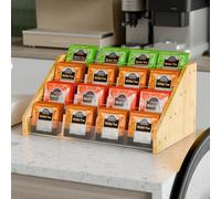 NiHome 4-Layer Tea Bag Organizer, Tiered Design Offering Quick and Easy Access, Easy Tool-Free Assembly, Clear Plastic Dividers Ensuring Efficient Organization, Large Capacity Home and Office Storage