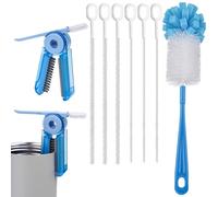 NiHome 8 Pack Bottle Brush Cleaning Kit for Stanley Tumbler, 12" Extra Long Straw Brushes, Long Handle Bottle Cleaner Brush with 4-in-1 Bottle Cap Cleaner Brush for Water Bottle, Baby Bottle