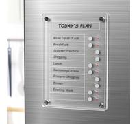 NiHome Acrylic Magnetic to Do List Planning Board with Sliders & Desktop Stand, Multi-Functional Chore Chart for Kids & Adults, Checklist Routine Chart Task Board with Marker for Fridge & Desk, Clear