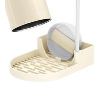 NiHome Silicone Water Bottle Drying Rack Compatible with Stanley Tumblers 20-40oz, Mugs, Wine Glasses, Compact Portable Cup Dryer Stand with Anti-Slip Base for Countertops, RVs & Travel (Cream)