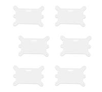 NIHUIFA 6Pcs Clear Acrylic Badge Holder Clips for Holding Identity Card Waterproof Badge Clips for Nurse Doctor Employee