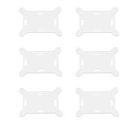 NIHUIFA 6Pcs Clear Acrylic Badge Holder Clips for Holding Identity Card Waterproof Badge Clips for Nurse Doctor Employee