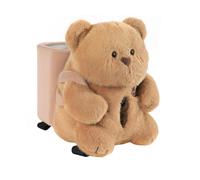 NIHUIFA Car Mounted Tissue Box 2 in 1 Cartoon Plush Dolls Auto Armrest Box Paper Drawer Storage Car Trash Can Tissue Holder