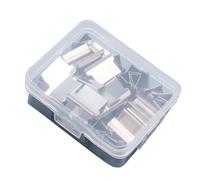 NIHUIFA Handheld Paper Clip Clamp Dispenser, 40-50 Sheets Capacity, No Damage Binding, Reusable Metal Paper Clamps, Transparent White, 1.33 inches, 3.4 x 12.5 cm, Modern