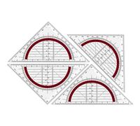 NIHUIFA Set Square with 180 Degree Maths Protractor Multifunctional Geometry Set Square Angle Measuring Instrument for Drawing