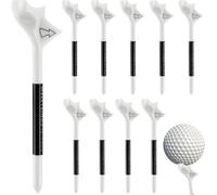 NIHUIFDPY 10Pcs Golf Ball Tee, 10° Plastic Golf Tees for Driver or Iron, Help Reduce Spin & Slice, Improve Distance & Precision