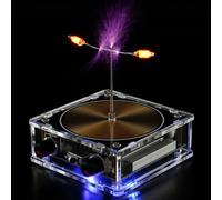 NIHUIFDPY 3.2 inch Bluetooth Music Tesla Coil Kit, Touchable Artificial Arc Plasma Speaker, Solid State Wireless Transmission Experiment Model Desktop Toy for Science Teaching