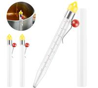 NIHUIFDPY 3Pcs Instant Read Candy Thermometer with Pot Clip, Glass Deep Fry Kitchen Thermometer 40°C-200°C/100°F-400°F, Multipurpose Food Thermometer for Candy Syrup Jam Sugar Deep Fry
