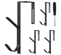 NIHUIFDPY 4pcs Adjustable Cubicle Hooks, Heavy Duty Metal Over The Door Hanger Hooks with Screwdriver, No Drilling Cubicle Wall Hook for Hanging Clothes Organizer Towel Rack Coat Hat Wreath