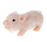NIHUIFDPY 6Inch Silicone Pig Doll Toy, Full Silicone Animals Toy Realistic Pig, Mini Soft Lifelike Piggy Toys with Accessories, Full Simulation for Kids Home Decoration(C)