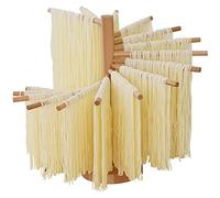 NIHUIFDPY Collapsible Pasta Drying Rack Wooden Spaghetti Stand Dryer with 16 Suspension Rods Homemade Fresh Noodle Hanger Easy Storage and Quick Set-Up Noodle Stand for Home Kitchen