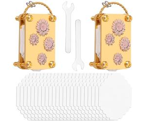 NIHUIFDPY Metal Micro Flower Press Kit for Adults Kids, DIY Mini Flower Pressing Kit with 40 Reusable Specimen Papers and 2 Wrenches for Arts and Crafts Enthusiasts(Sunflower)