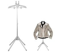 NIHUIFDPY Steamer Stand, Folding Telescopic Clothes Steamer Holder, 85-160cm Height Adjustable Standing Garment Steamer Racks Clothes Hanger for Steam Ironing Shirts Clothes (grey)