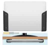 NIHUIFDPY Universal Wall & Under Desk Laptop Mount Holder with Anti Scratch Protection Pad, Adhesive and Screws for Keyboards Tablets Device Up to 1.26 in Thick(Black)