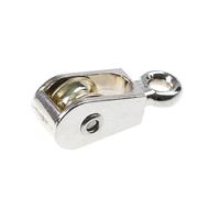 NIHUJALE Stainless Steel Pulley, 36mm Metal Pulley, Zinc Alloy Fixed Pulley Crown Block Hoisting Wheel Mini Single/Double Pulley 1PC(Double pulley 36mm)