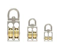 NIHUJALE Stainless Steel Pulley, Single/double wheel metal pulley, zinc alloy pulley crown wheel set 43/58/86mm(Single pulley43mm)