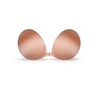 Niidor 2025 Newest Sticky Bra Strapless Adhesive Invisible Push up Silicone Bra with Magnetic Clasp for Women Backless Dress Brown