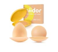 Niidor Non-Adhesive Nipple Covers for Women Grippy Silicone Nipple Pasties Reusable Breast Petals Circle& Triangle Combo Set Caramel S