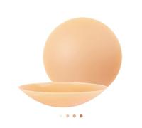 Niidor Non Adhesive Nipple Covers for Women - Reusable Invisible Silicone Pasties - Seamless Stickers With Travel Case (Caramel,8cm)