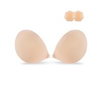 Niidor Sticky Bra Backless Invisible Stick on Bra Strapless Women's Adhesive Bras Ladies Invisible Bras Nude
