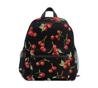 Niigeu Seamless Art Fruit Cherries Preschool Backpack Kindergarten Little Kids Toddler School Backpacks Mini Bag for Boys Girls