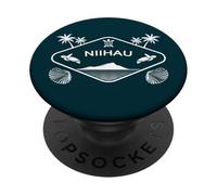 Niihau Hawaii Island Sea Turtle Palm Forbidden Isle Souvenir PopSockets Adhesive PopGrip