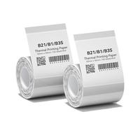 NIIMBOT 2 Rolls Label Maker Tape Thermal Paper 1.97" x 1.97"(50×50mm) Printer Sticker Labeling Tape with Self-Adhesive for B21/B1/B3S Label Maker (Round Clear)