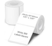 NIIMBOT 2 Rolls Label Maker Tape Thermal Paper 1.97" x 1.97"(50×50mm) Printer Sticker Labeling Tape with Self-Adhesive for B21/B1/B3S Label Maker