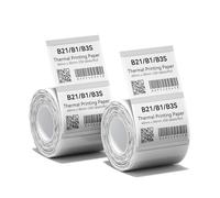 NIIMBOT 2 Rolls Label Maker Tape Thermal Paper 40×30mm Printer Sticker Labeling Tape with Self-Adhesive for B21/B1/B3S Label Maker (Clear)