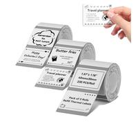 NIIMBOT 3 Rolls Clear Labels for B1 B21 B3S K3 Label Maker, 1.57'' x 1.18'' (40x30mm) Printer Labels, Food Labels for Jars, Personalized Editable Labels for Home/School/Office
