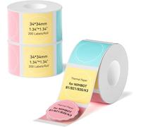 NIIMBOT 3 Rolls Label Maker Tape Thermal Paper Waterproof Labels Thermal Printer Labels with Self-Adhesive for B21/B1/B3S Label Maker