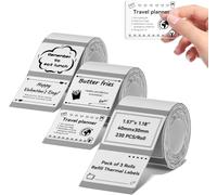 NIIMBOT 3 Rolls Label Maker Tape Thermal Paper Waterproof Labels Thermal Printer Labels with Self-Adhesive for B21/B1/B3S Label Maker