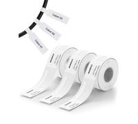NIIMBOT 3 Rolls White Cable Labels for B1/B2/B21/B3/K2/K3/B4 Printers for Home Office Cable Organization & Wire Labeling