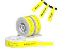 NIIMBOT 3 Rolls Yellow Cable Labels for D11/D110/D101 Label Maker