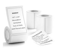 NIIMBOT B1 B21 B3S 50mm x 80mm Label Maker Tape White (Pack of 3)