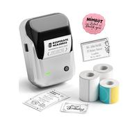 NIIMBOT B1 Bluetooth Label Maker Machine, Portable Label Printer, Large Waterproof Label, Versatile APP, 2-inch Thermal Label Printer for Spice, Address, Barcode,Logo (Machine + 3 Tapes, Sliver)
