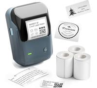 NIIMBOT B1 Bluetooth Label Maker Machine, Portable Label Printer, Large Waterproof Label, Versatile APP, 2-inch Thermal Label Printer for Spice, Address, Barcode,Logo (Machine + 3 Tapes, Blue)