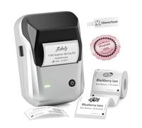 NIIMBOT B1 Bluetooth Label Maker Machine with Tape, Easy to Use, Large Waterproof Label, 2 Inch Thermal Label Printer with Multiple Templates for Kitchen,Home, School, Small Business, Silver
